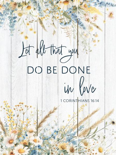Pallet Art: Be Done in Love 9x12