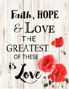 Pallet Art: Faith Hope Love 16 x 20