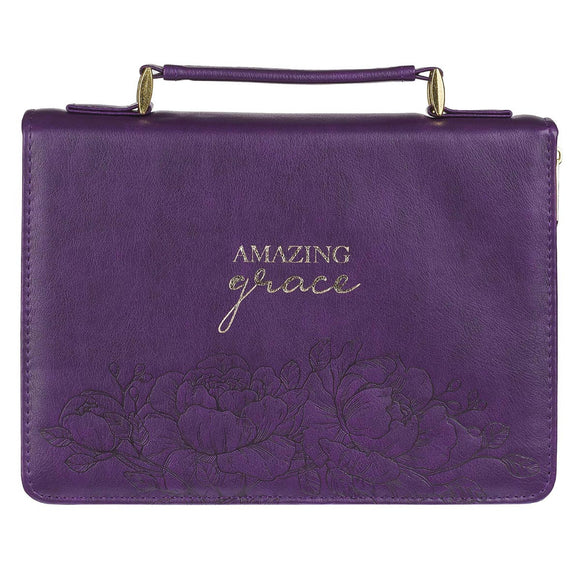 Bible Case: Purple, Amazing Grace