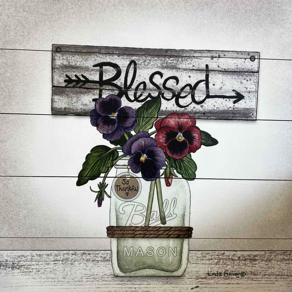Pallet Art: Pansy Blessing, 10 x10