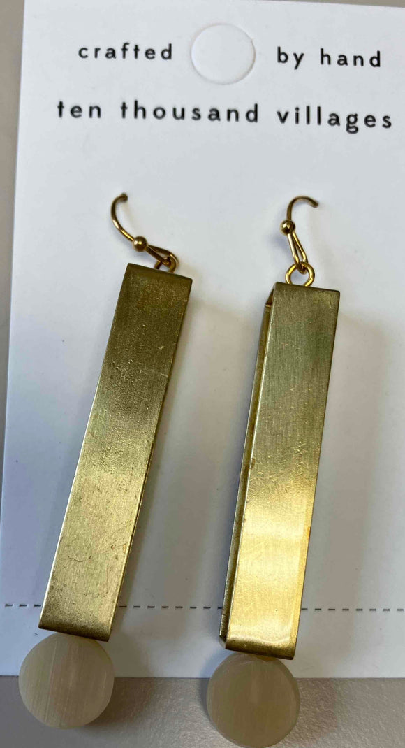 Earrings: Brass Exclamation