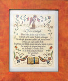 Framed Print: Lord's Prayer, False Grain Frame