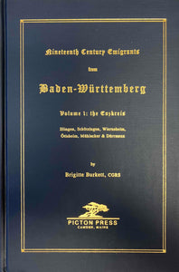 Nineteenth Century Emigrants from Baden Wurttemberg