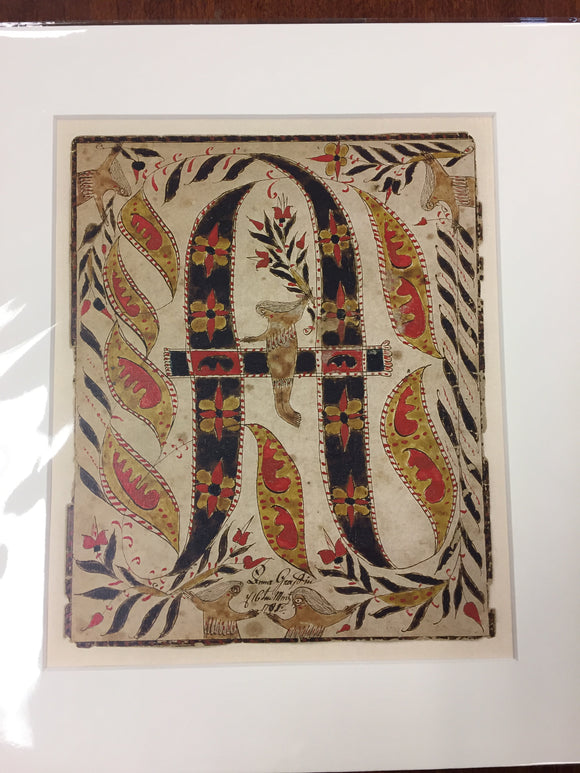 Fraktur Reproductions: Anna Groff, matted