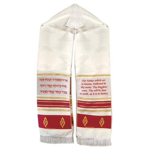 Scarf: The Lord's Prayer in Hebrew & English