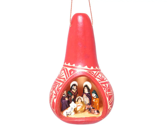 Ornament: Nativity Gourd