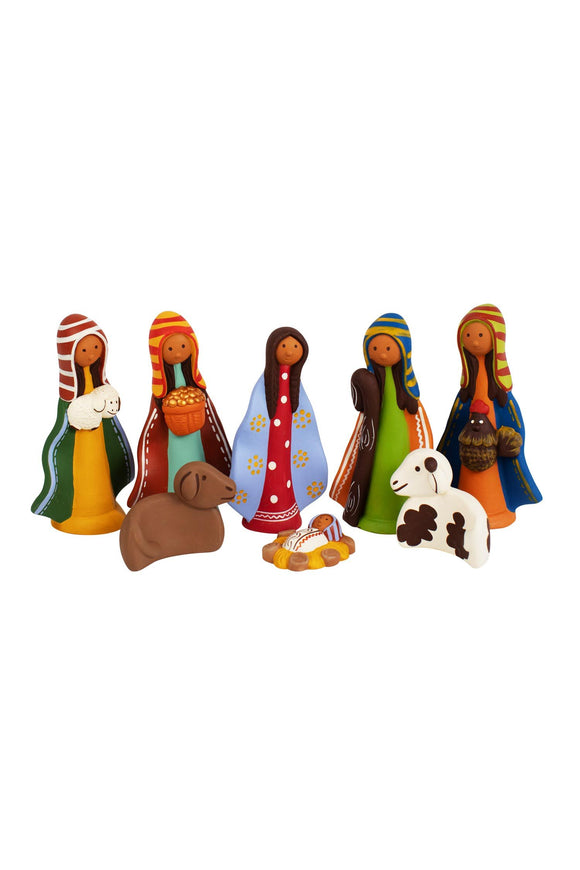 Nativity: Colorful Ceramic