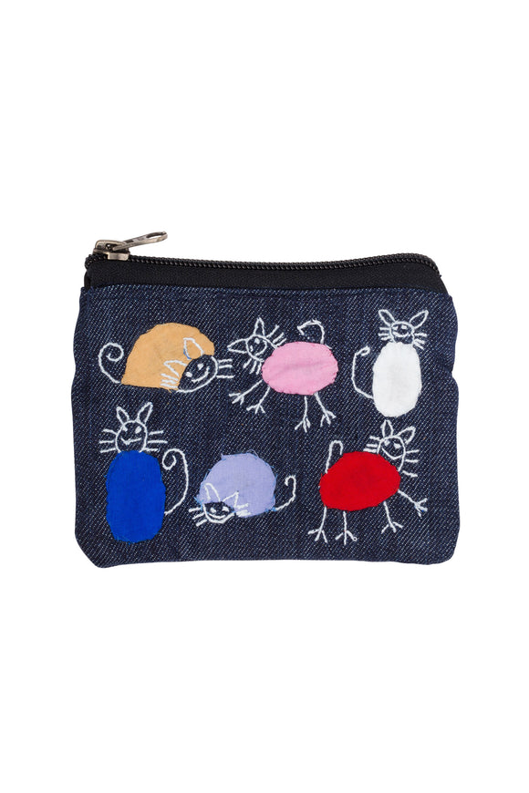 Coin Purse: Colorful Cats