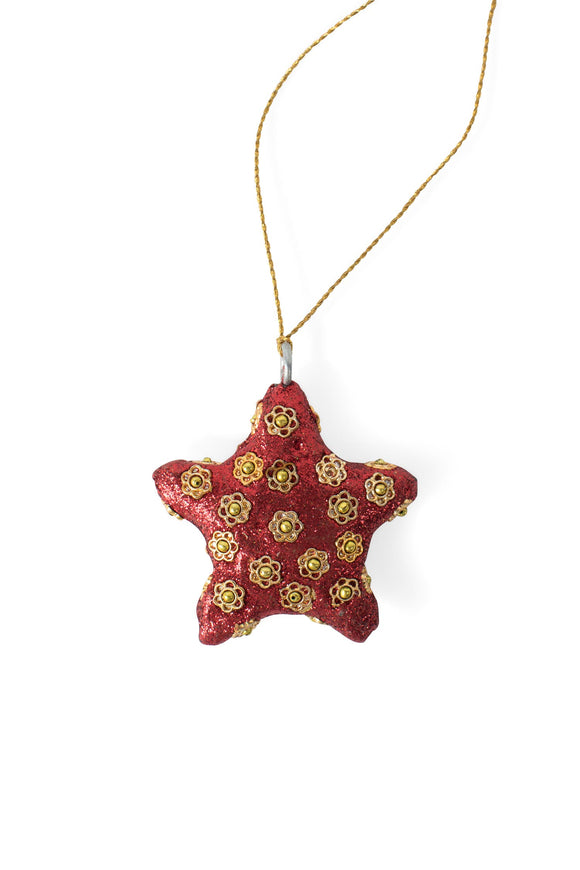 Ornament: Flower Bead Star