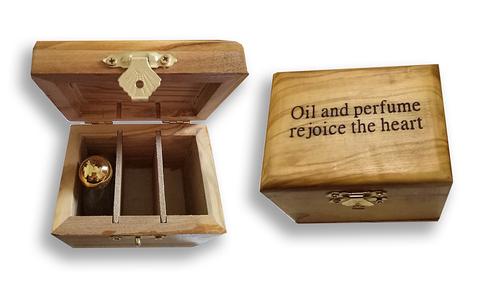 Anointing Oil: Olive Wood Box