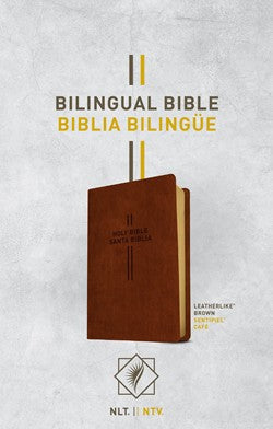 Bible: NTV Bilingue, Leatherlike, Brown