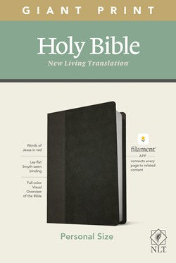 Bible: NLT, Faux Leather, Giant Print, Black Onyx
