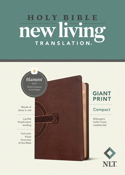 Bible: NLT compact, giant print, Mahogany