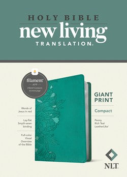 Bible: NLT compact, Giant Print, Teal
