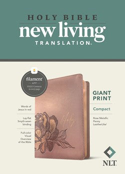 Bible: NLT compact, Giant Print, Rose metallic