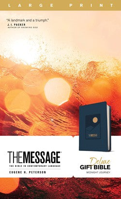 Bible: The Message, Large Print, Deluxe Gift Bible, Navy