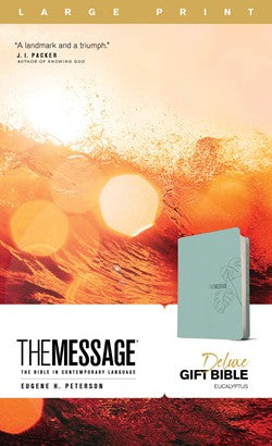 Bible: The Message, Large Print, Deluxe Gift Bible, Eucalyptus