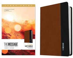 Bible: The Message, Large Print, Deluxe, Tan