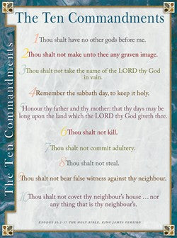 Wall Chart: Ten Commandments (KJV)