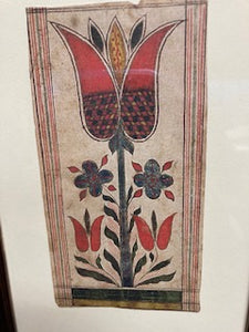 Framed Reproduction: Bookmark:  Detweiler Family Tulip, 1829[?], Fraktur