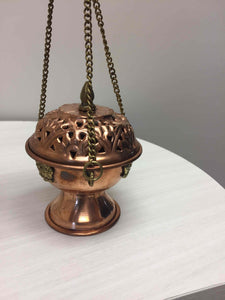 Incense Burner: Hanging, Copper