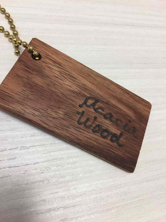 Keychain: Acacia Wood