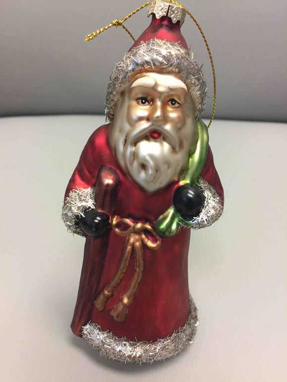 Ornament: Vintage Glass Santa