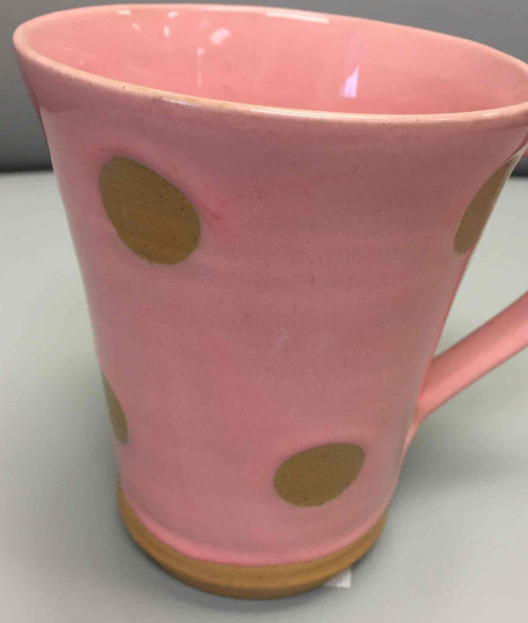 Mug: Polka Dot Stoneware Pink