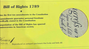 Reproduction: Bill of Rights 1789