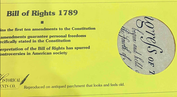 Reproduction: Bill of Rights 1789