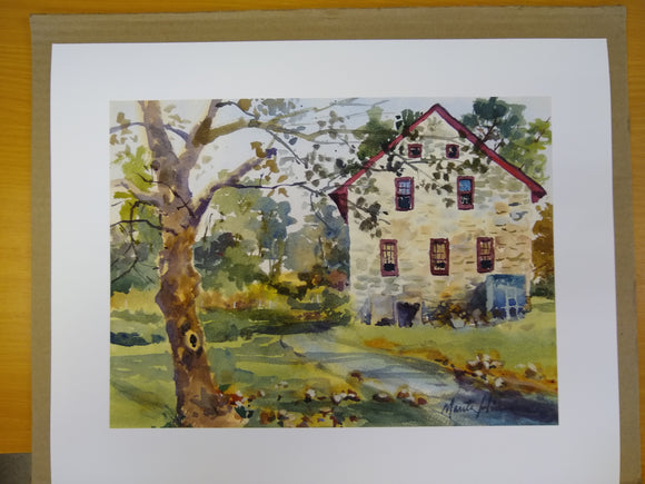 Print: Fall at the Settlement: the Weaver Weber House