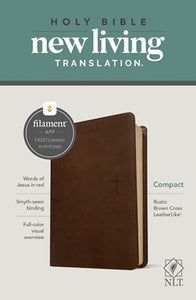 Bible: NLT compact, Faux Leather, Brown
