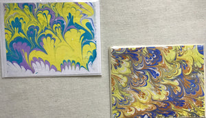 Note Card: marbled paper