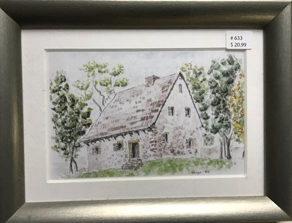 Framed Print: Herr House Watercolor