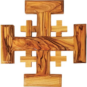Jerusalem Wall Cross: Olive Wood (M)