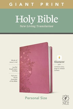 Bible: NLT Giant Print, Pink